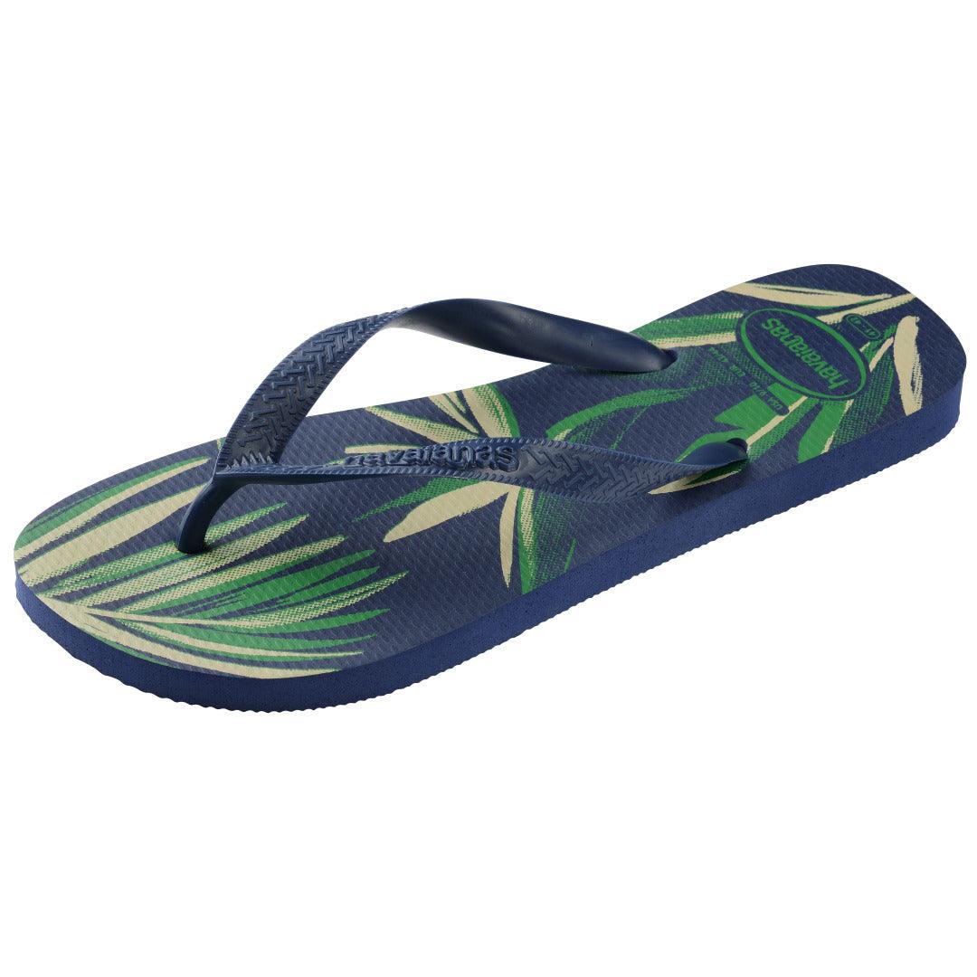 Chinelo Aloha Unissex Tropical Confortável Azul Marinho Estilo Verão Praia