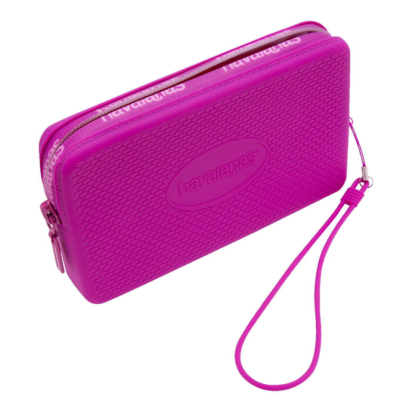 Mini Bag Logo Silicone Versátil com Zíper e Alça de Pulso