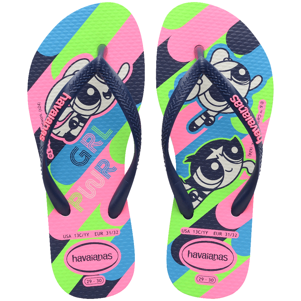 Chinelo Infantil Slim Meninas Super Poderosas Confortável Estiloso Resistente