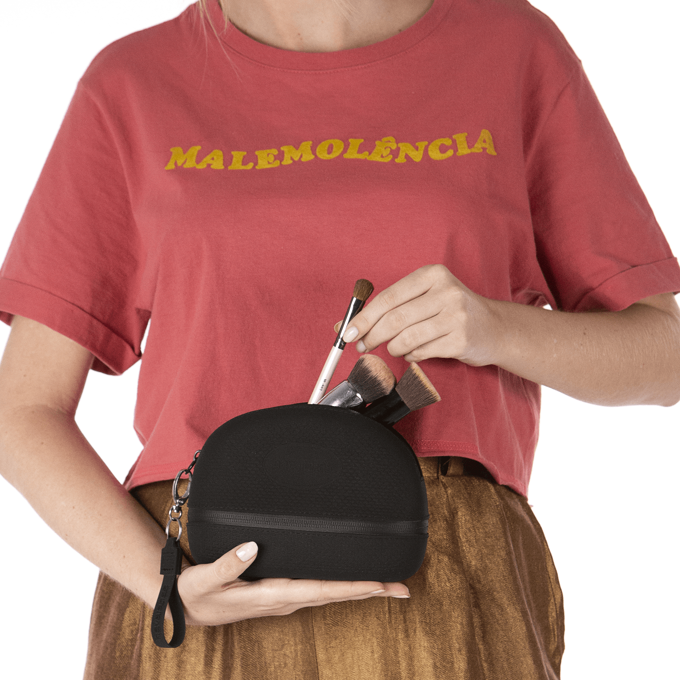 Necessaire de Maquiagem Nova Estilosa Portátil com Divisórias Zíper