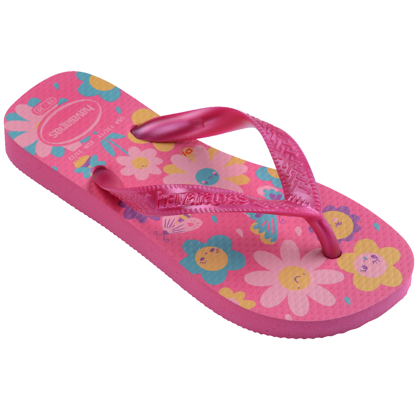 Chinelo  Infantil Flores Moranguinhos: Conforto Rosa Flux para Meninas