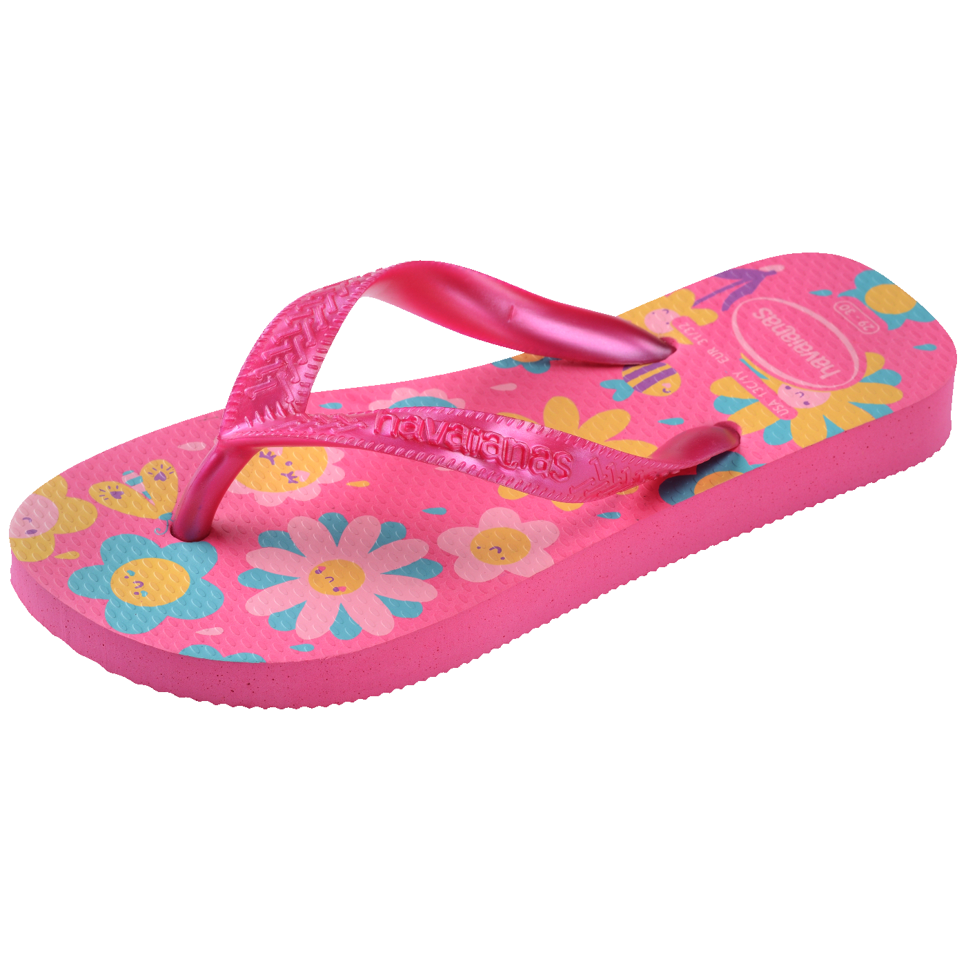 Chinelo  Infantil Flores Moranguinhos: Conforto Rosa Flux para Meninas