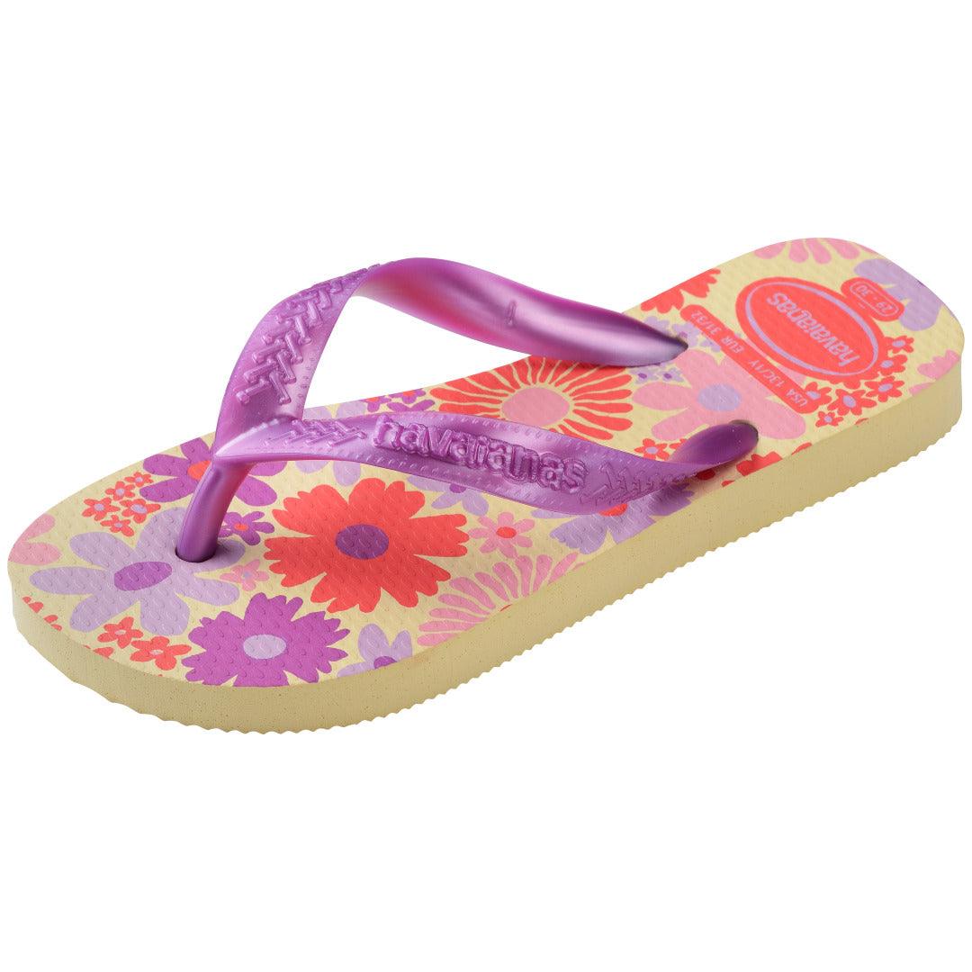 Chinelo  Infantil Flores Buttercream: Conforto e Estilo Floral para Crianças