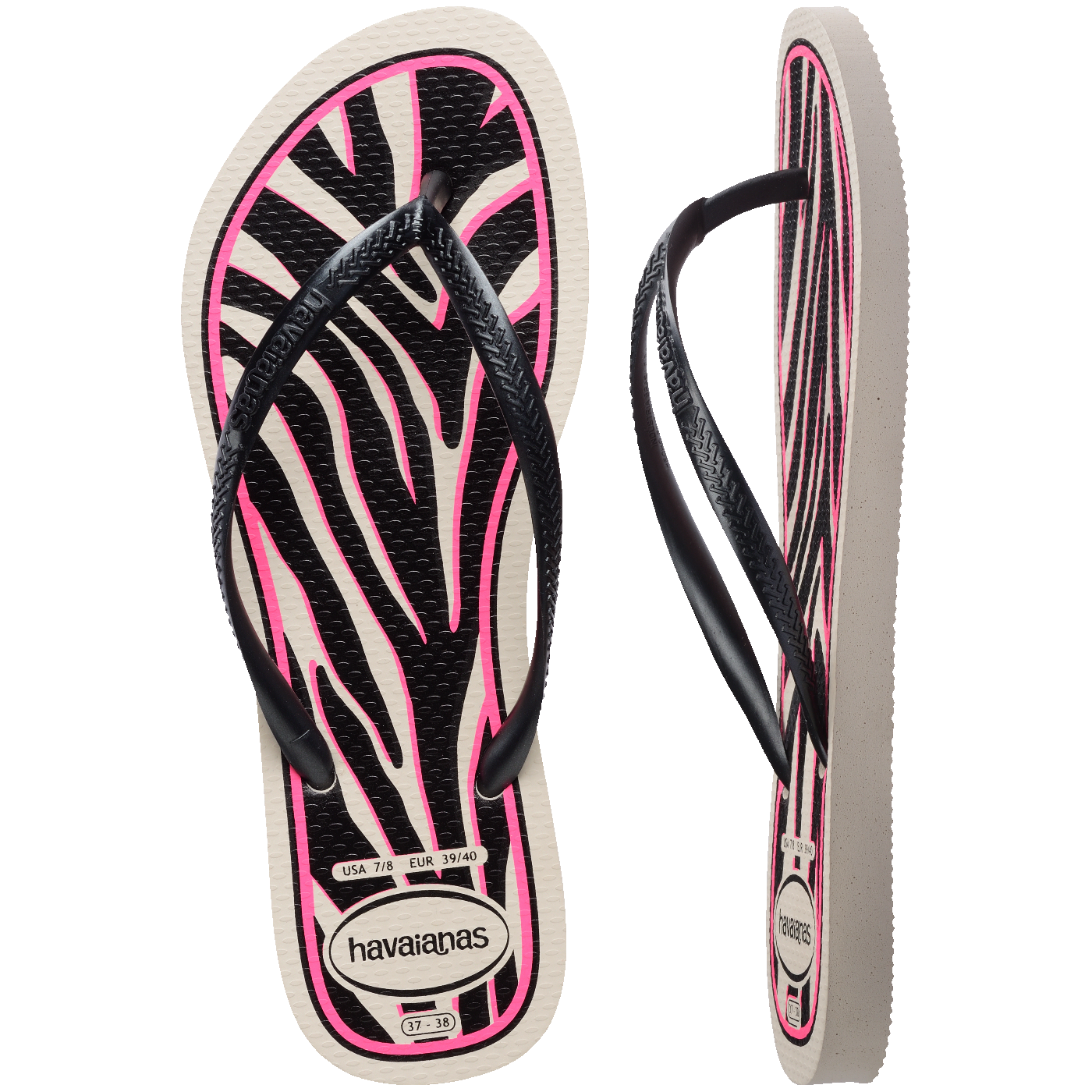 Chinelo  Slim Animals Estampa Animal Print Conforto Leve Elegante Verão