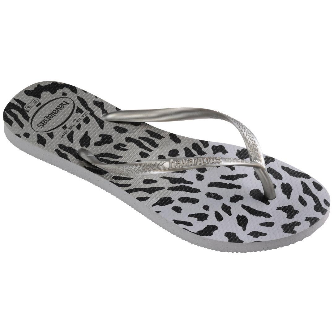 Chinelo  Slim Animals Estampa Onça Elegante Delicadeza Conforto Verão Feminino
