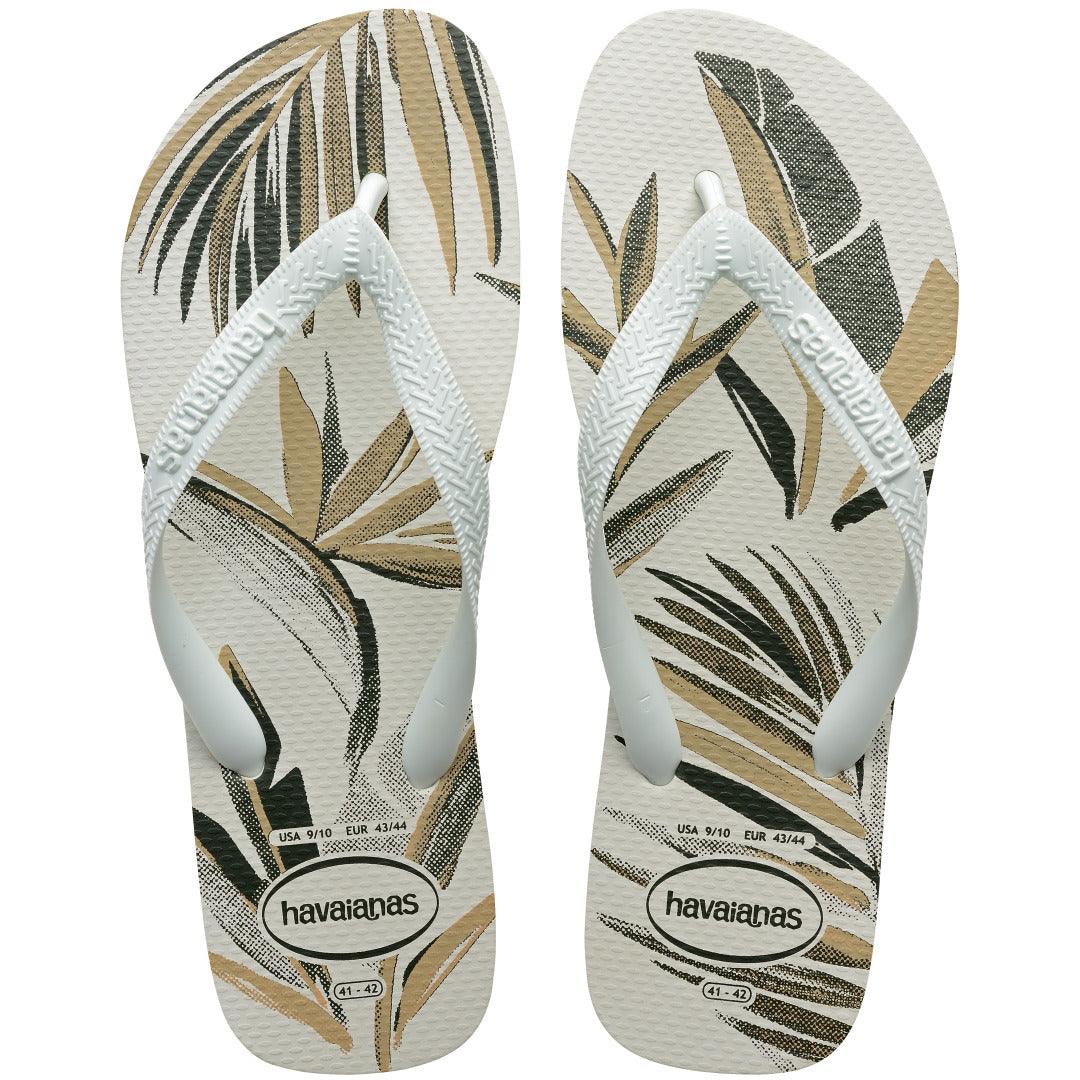 Chinelo  Aloha Branco Tropical Confortável Verão Praia Casual Original