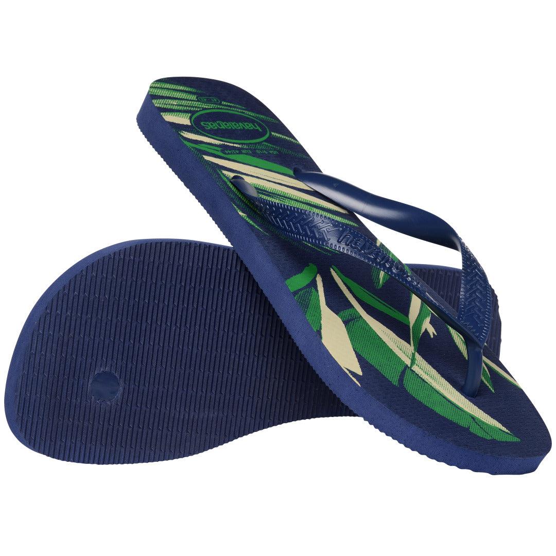 Chinelo  Aloha Unissex Tropical Confortável Azul Marinho Estilo Verão Praia