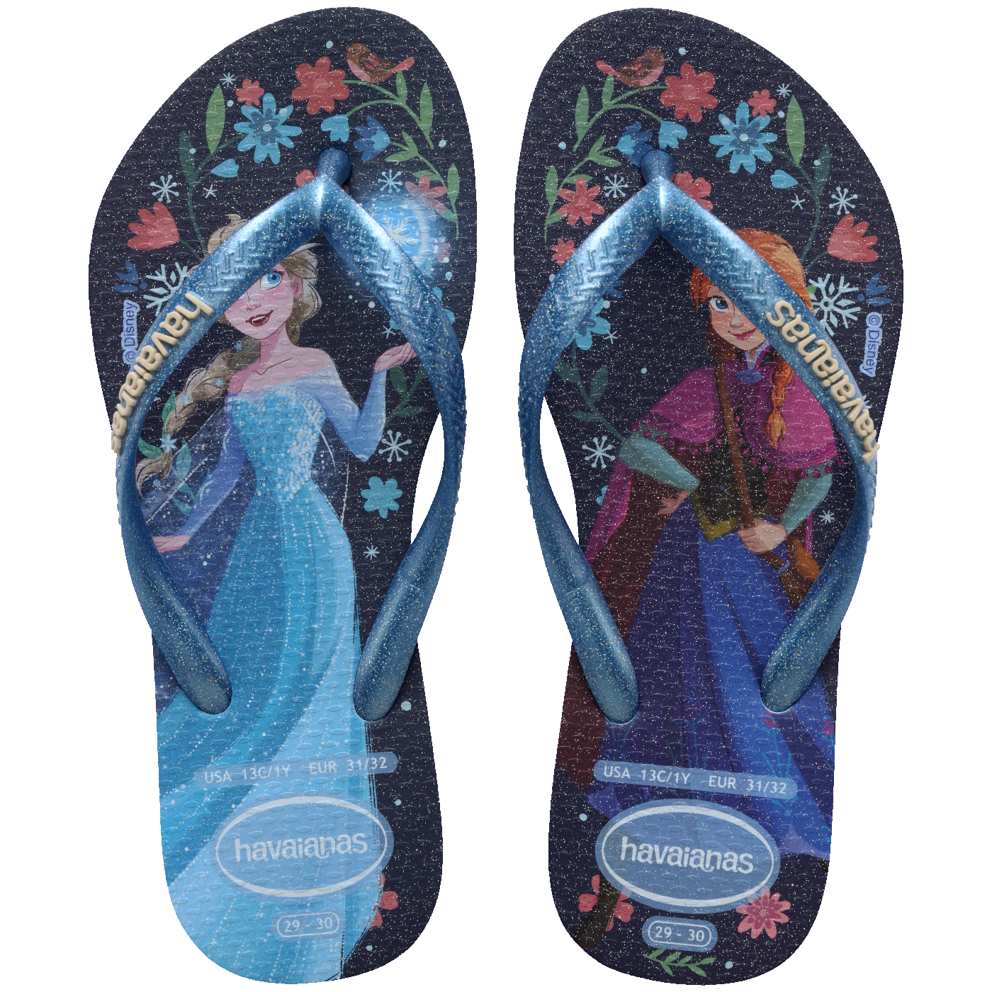 Chinelo  Infantil Slim Princesas Frozen: Conforto Mágico para Pequenas Sonhadoras