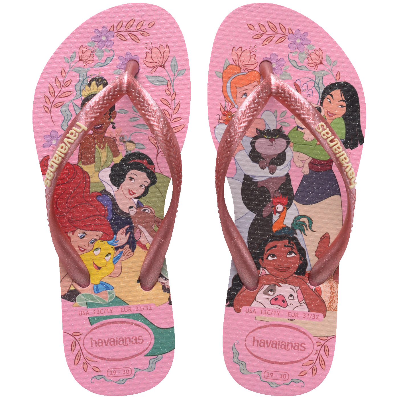 Chinelo  Infantil Slim Princesas Disney Original Confortável e Estiloso