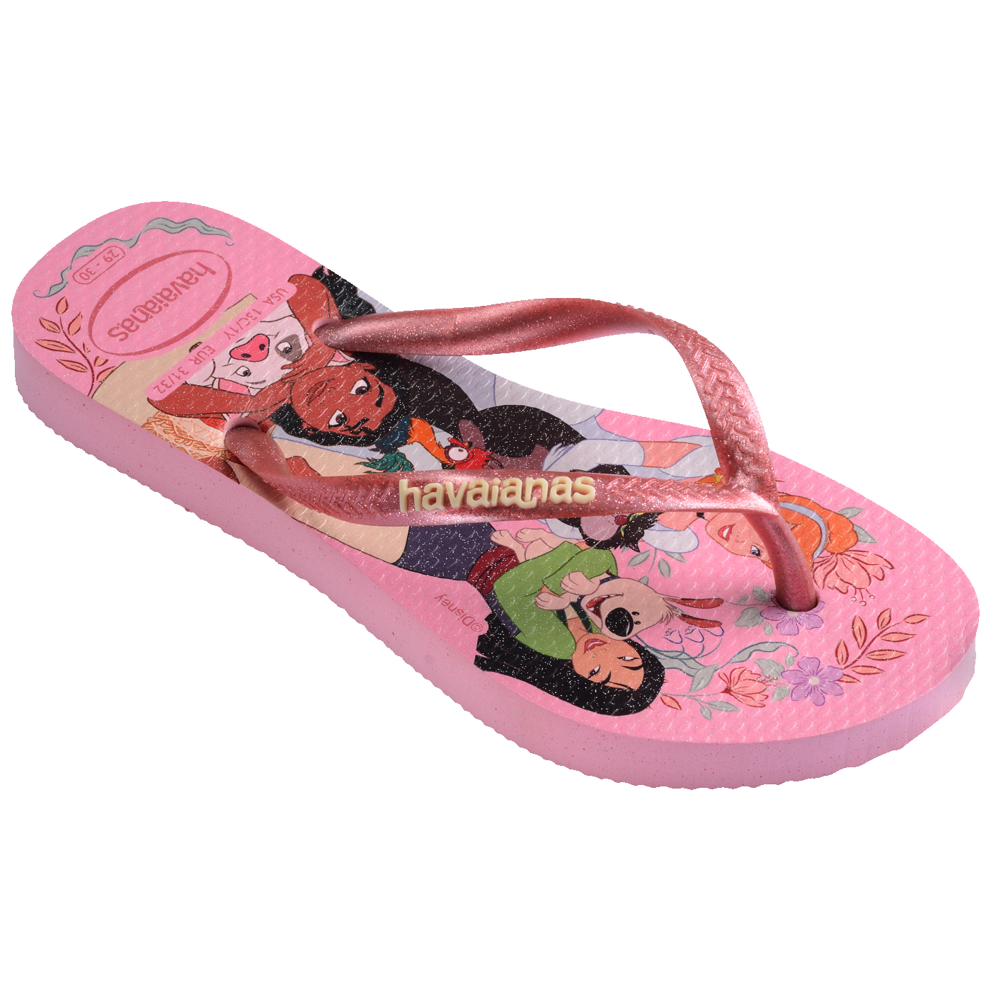Chinelo  Infantil Slim Princesas Disney Original Confortável e Estiloso