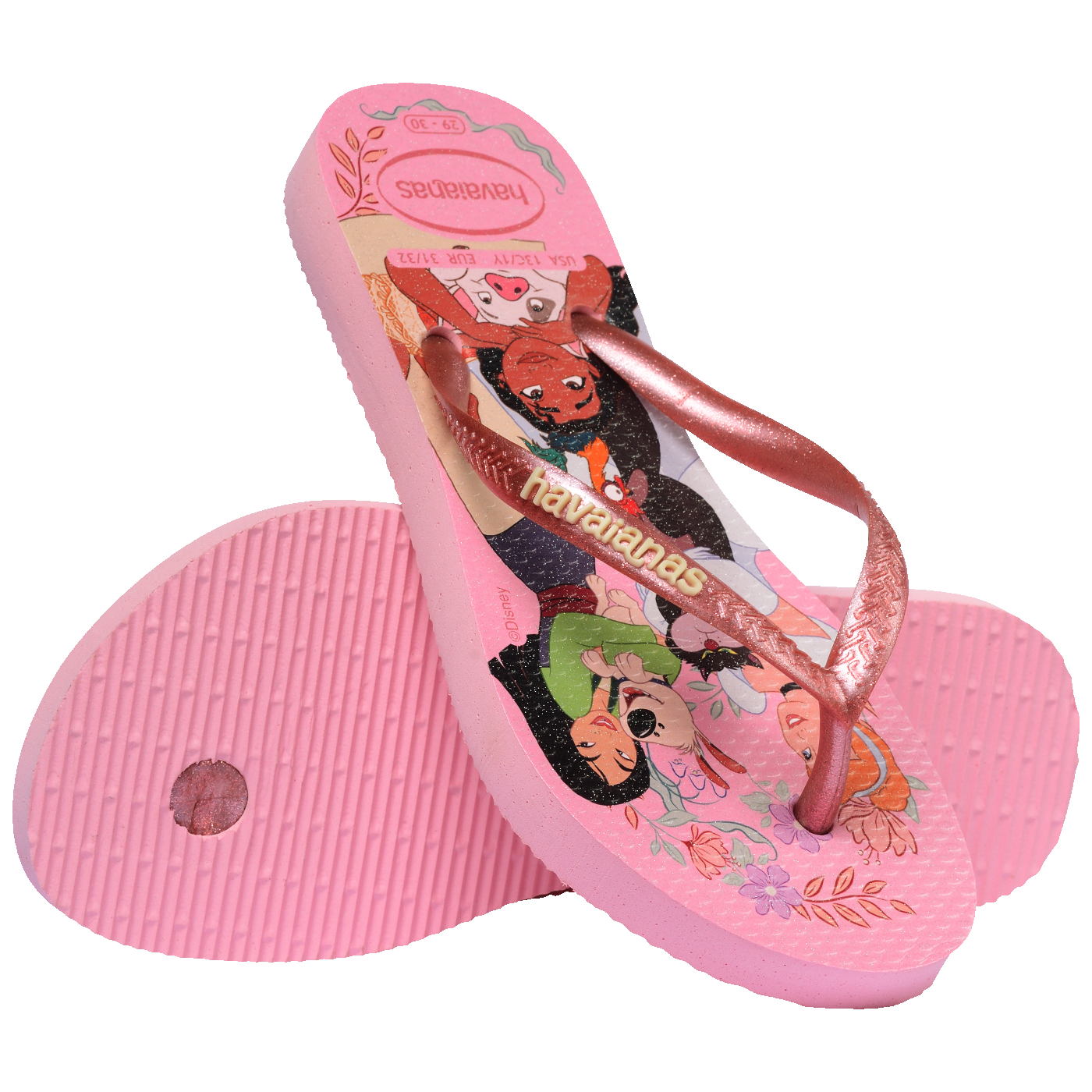 Chinelo  Infantil Slim Princesas Disney Original Confortável e Estiloso
