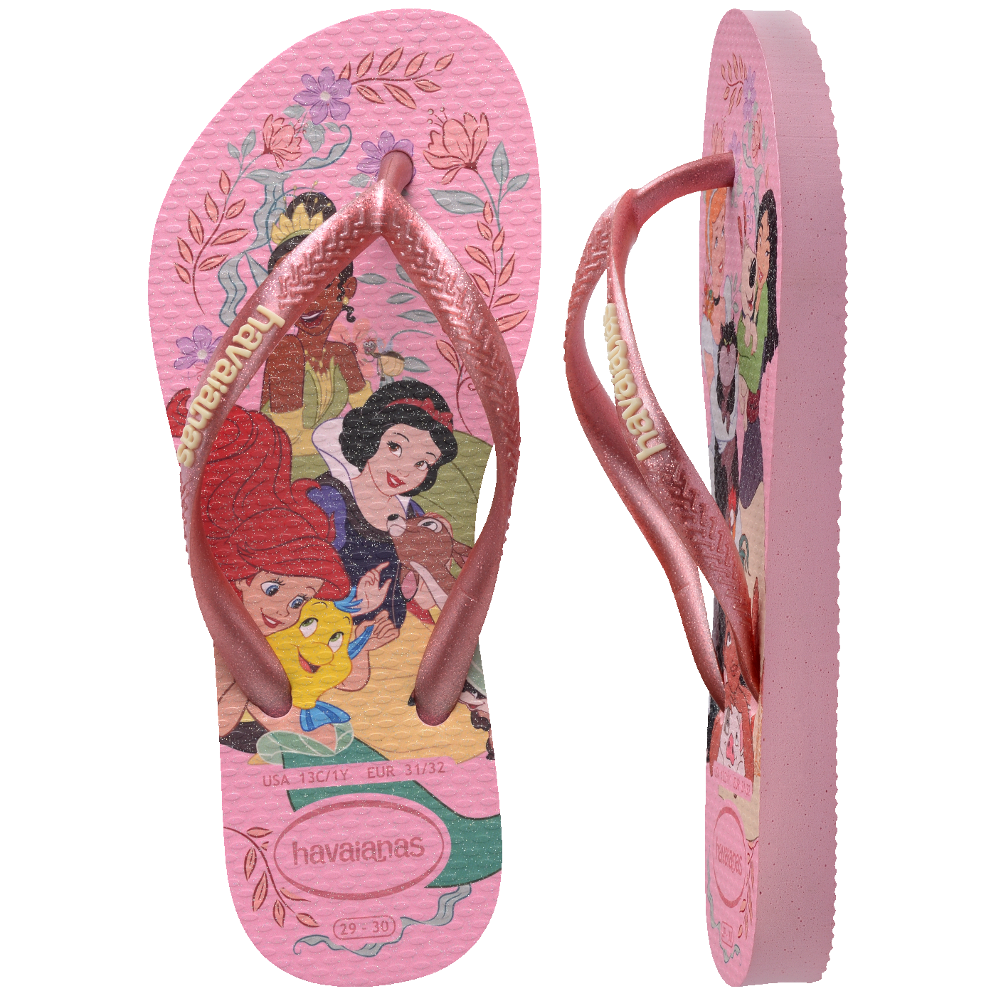 Chinelo  Infantil Slim Princesas Disney Original Confortável e Estiloso