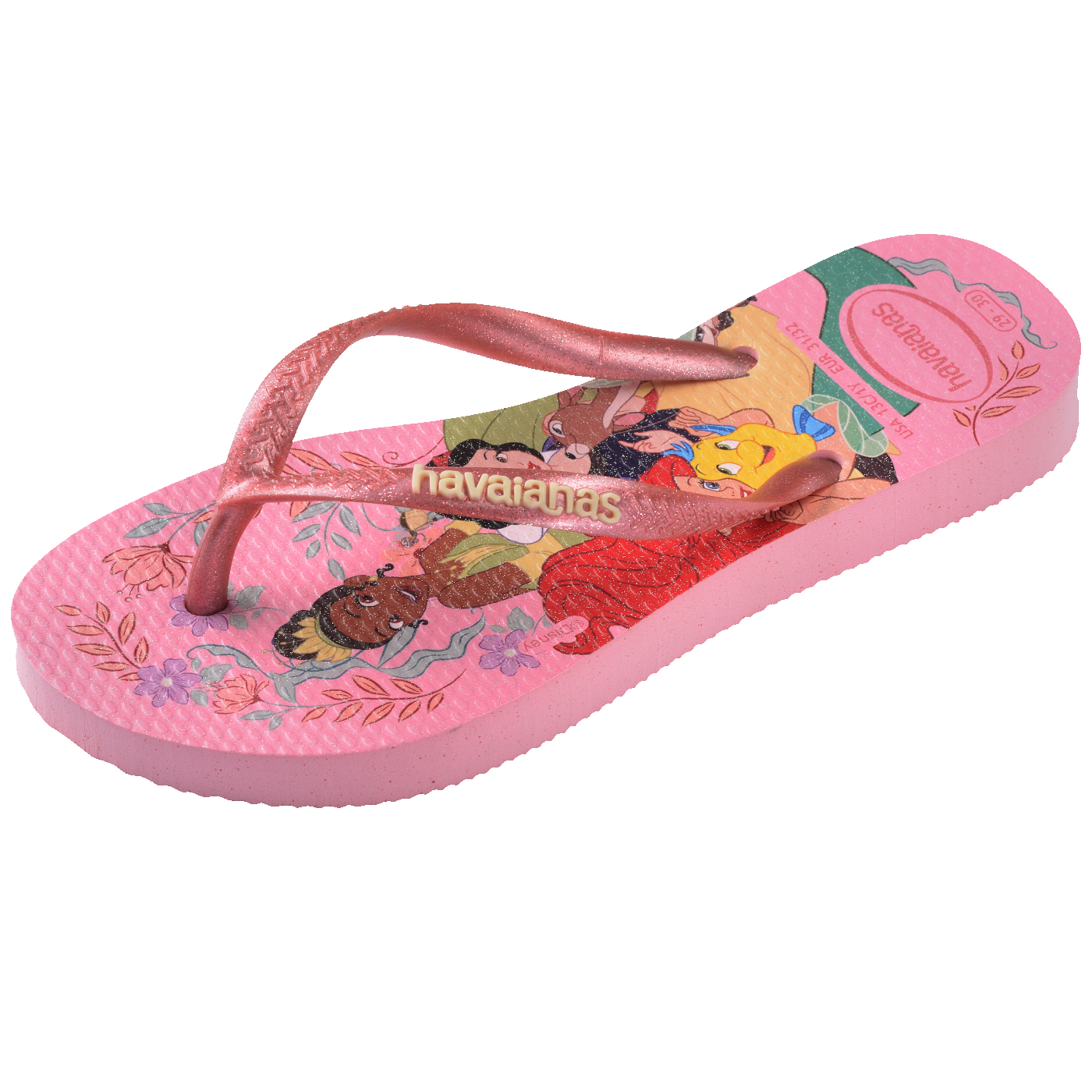Chinelo  Infantil Slim Princesas Disney Original Confortável e Estiloso