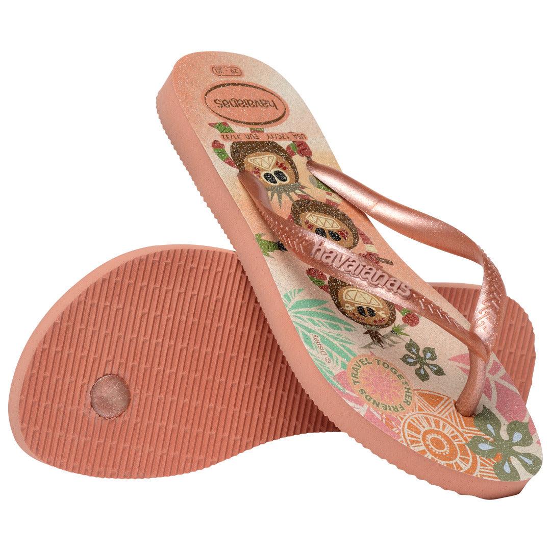 Chinelo  Infantil Slim Princesas Disney Rosa Glitter Confortável Estiloso