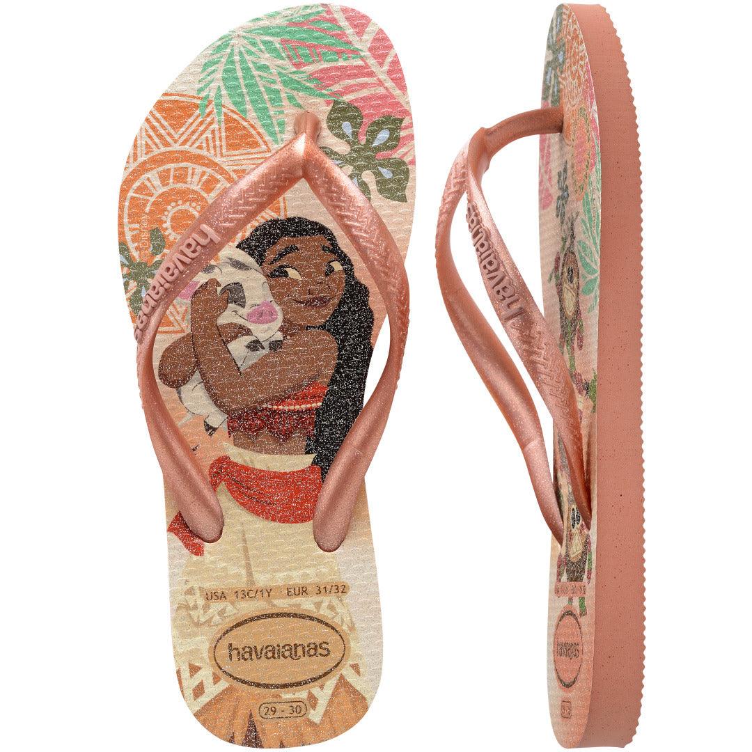 Chinelo  Infantil Slim Princesas Disney Rosa Glitter Confortável Estiloso