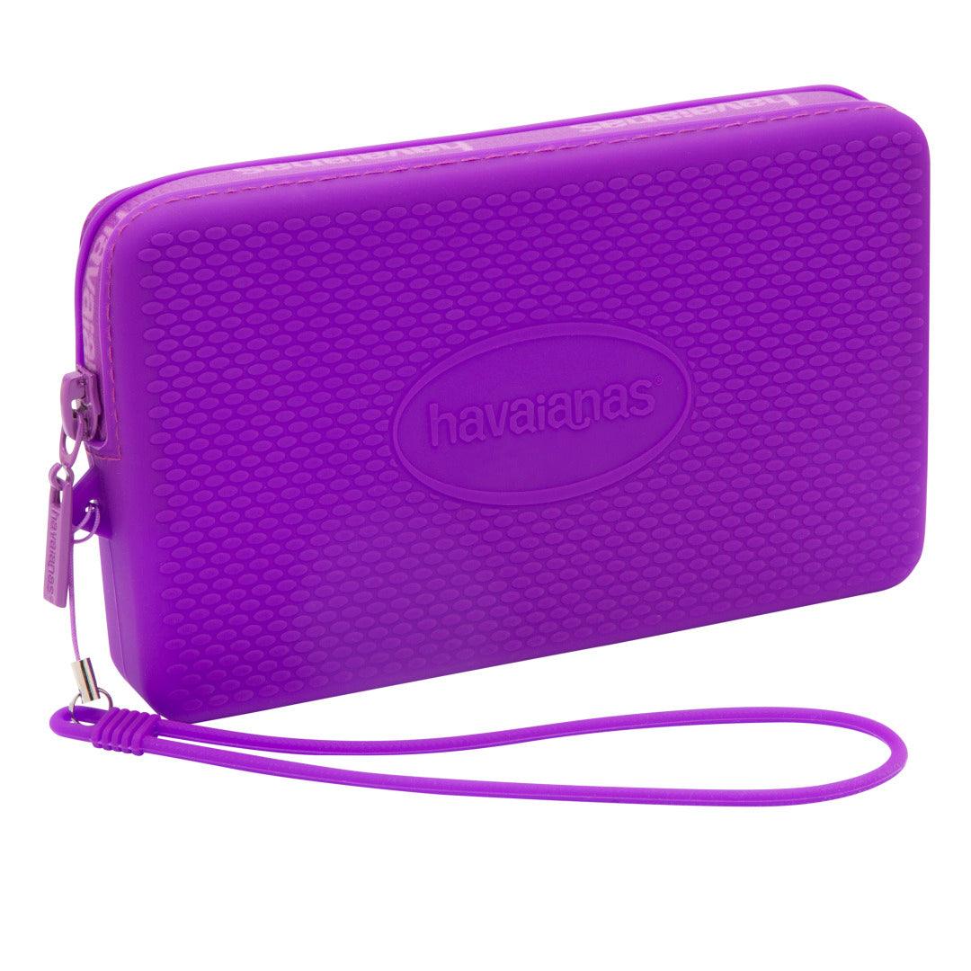 Mini Bolsa  Logo Silicone Roxo Betta Versátil Carteira Necessaire Praia