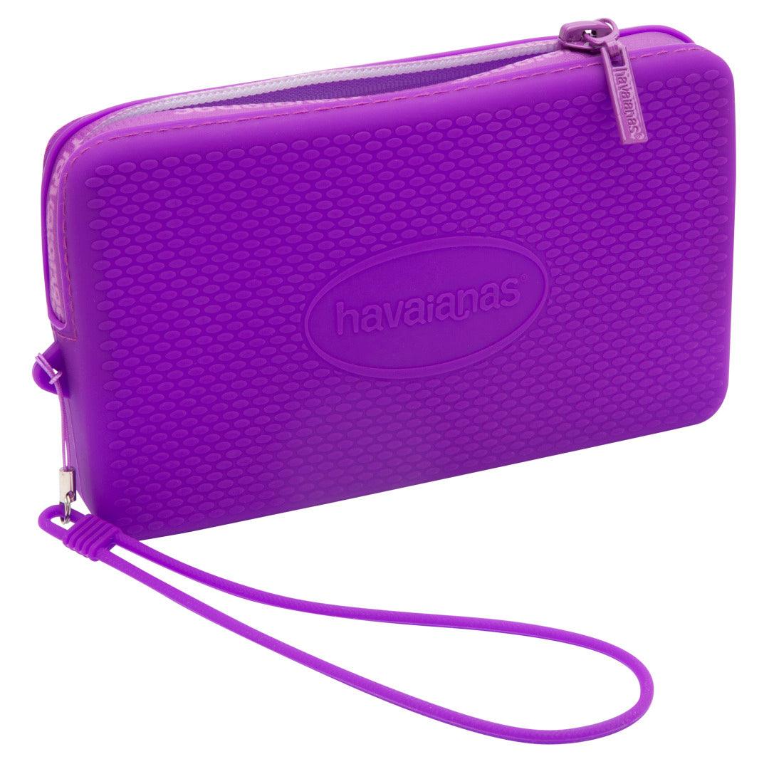Mini Bolsa  Logo Silicone Roxo Betta Versátil Carteira Necessaire Praia