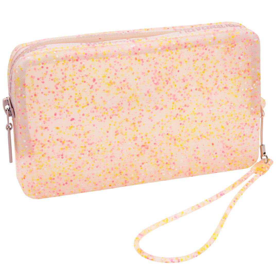 Mini Bolsa  Super Glitter Rosa: Acessório Chique Transparente para Brilhar
