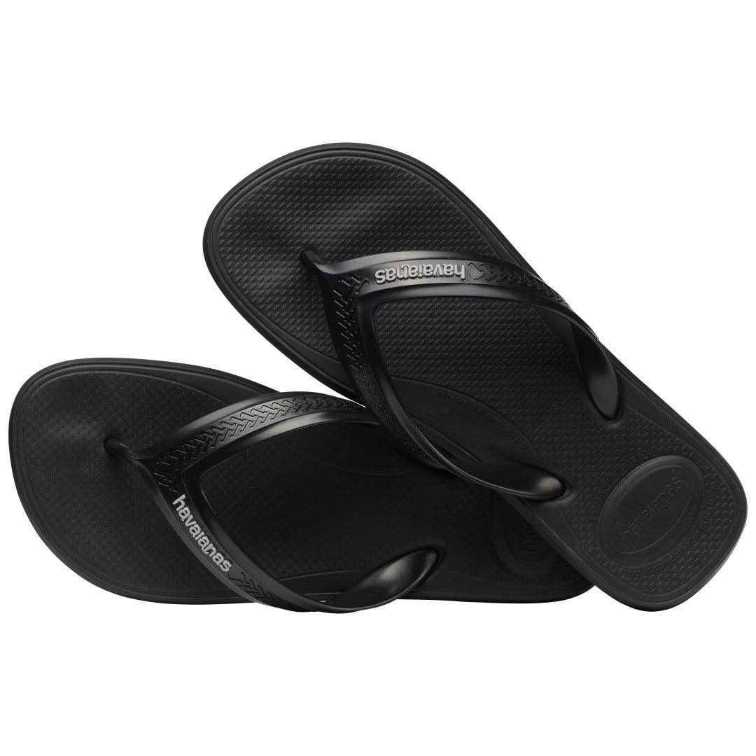 Chinelo  Top Max Comfort Preto: Tiras Largas e Solado Anatômico para Conforto
