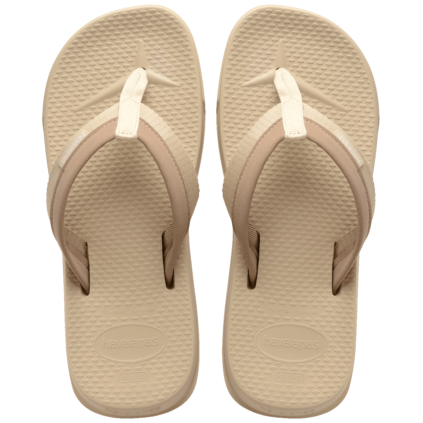 Chinelo  Track Plus Bege Masculino Robusto Confortável Tiras Tecido Solado Tratorado