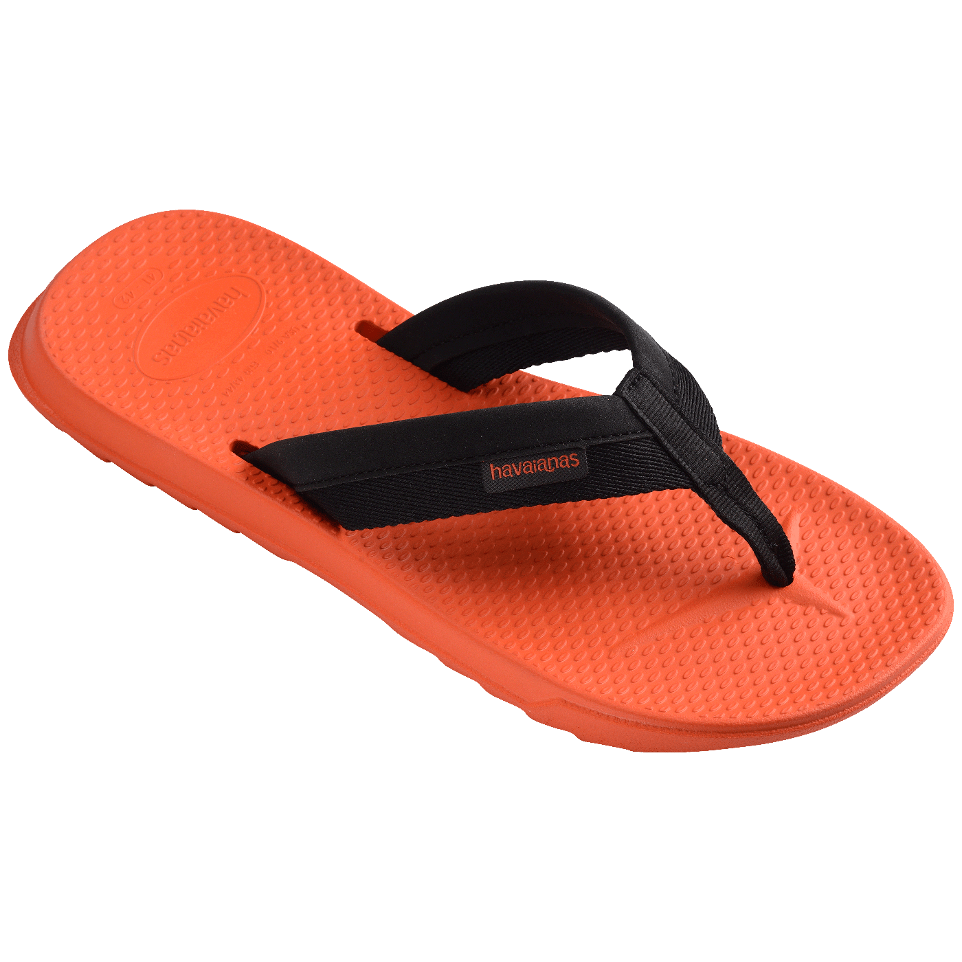 Chinelo  Track Plus Laranja: Tiras de Tecido, Solado Robusto, Conforto e Estilo