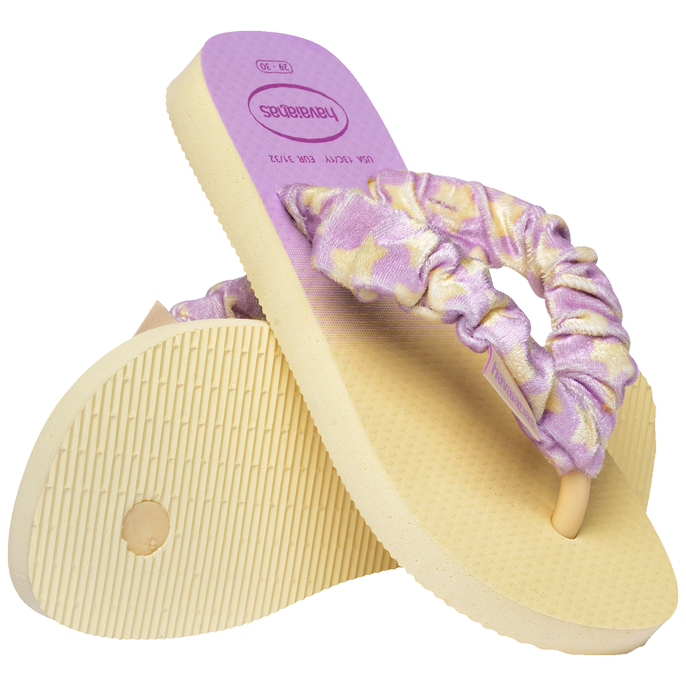 Chinelo  Infantil Fluffy: Conforto Macio, Solado Degradê, Tiras Estampadas e Acolchoadas